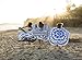 The Riviera Towel Company Round Tree Swing Cover - Super Plush 100% Cotton Terry - Heavy Thread Count Mandala Roundie - Hygge Boho Hippy Chic Santa Cruz Blue