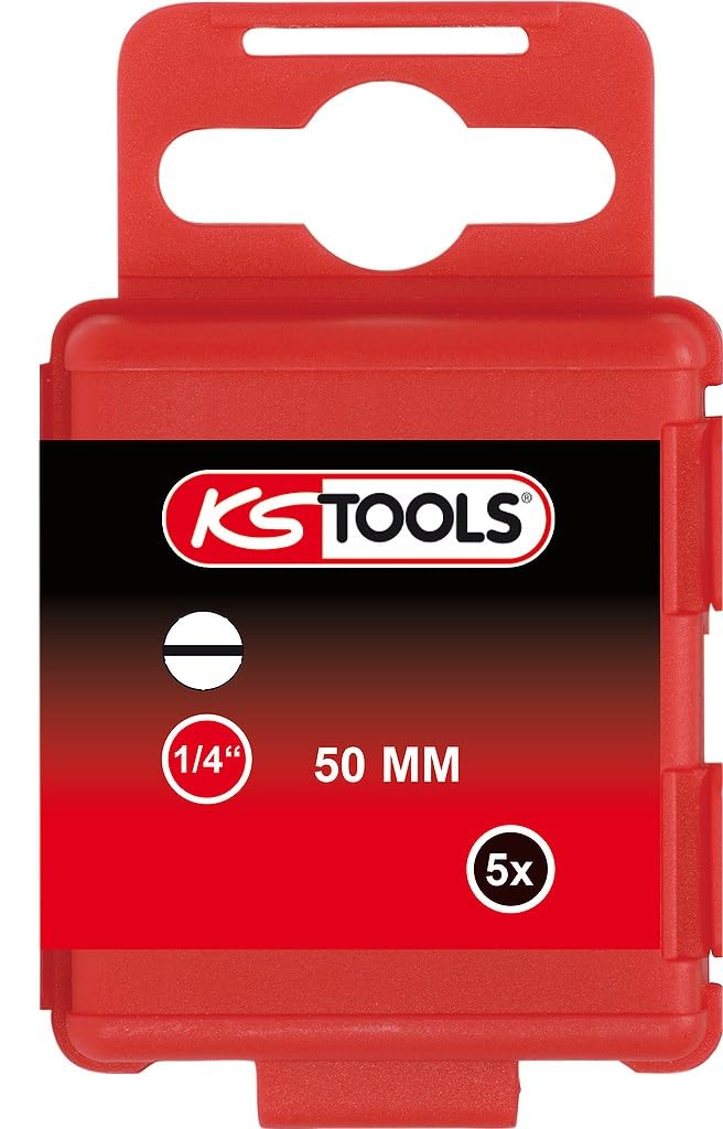 KS TOOLS 911.3328 1/4" Bit slotted, 50mm, 10mm, 5pcs