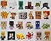 Mattel 24 Pack Complete Case Minecraft Minifigures Set of Mini Figures in Blind Boxes Alex Steve Creeper Horse Ghost Dog Bunny Spider Sheep Cat Zombie Duck Villager Jakolantern Gold Chest Series 3
