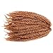 Pack of 3 Afro Kinky Marley Braids Hair Extensions ELEGANT MUSES Kanekalon Synthetic Twist Crochet Braiding Hair 18 inch 100g/pcs (18 inch, 30#)