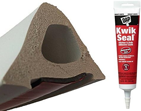 Collapsible Threshold Water Dam with Round End Caps &amp; Adhesive (66")
