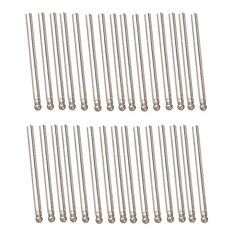 BQLZR 3mm Diameter Sphere Point Diamond Coated Burrs Glass Drill Bit for Die Grinder Pack of 30