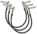 WORLDS BEST CABLES 3 Units - 10 Inch - Pedal, Effects, Patch, Instrument Cable Custom Made Made Using Mogami 2319 Wire and Eminence Nickel Plated ¼ inch (6.35mm) R/A Pancake Type Connectors