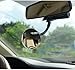 Suction Cup Car Baby Mirror, Ampper Adjustabe Long Arm HD Glass Convex Wide Angle Interior Rearview Baby Rear Facing Mirror (Frameless Round, 3.35