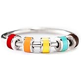 STORYJEWELLERY Fidget Ring, Anxiety Rings for Women, Spinner Ring, Silent Spinning Stress Rings, Fidget Jewelry, Womens Gifts