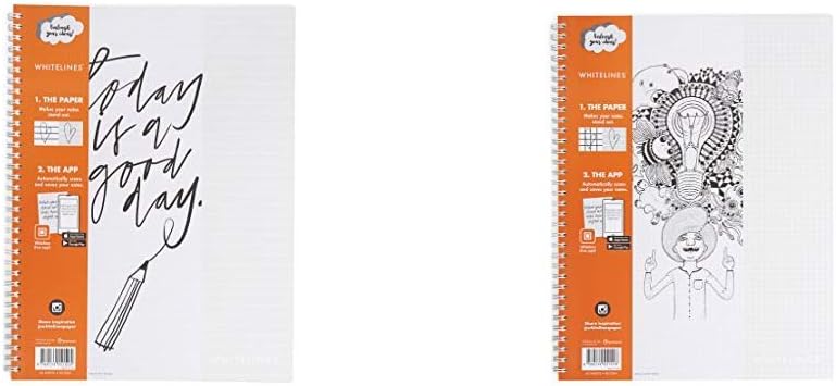 Whitelines Link 80 GSM A4 Lined Notebook Paper &WL101 Link 80 gsm A4 Squared Notebook Paper