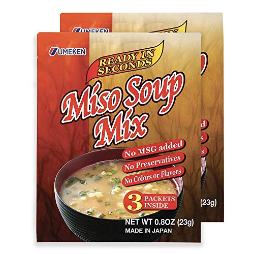 2X Umeken Miso Soup with Fucoidan- No MSG, No Preservatives, No Artificial Color or Flavor. Quick and Healthy, just add hot Water to Enjoy.