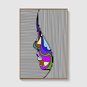 Framed Canvas Home Artwork Decoration Lines Art Canvas Wall Art for Living Room, Bedroom - 16x24 inches