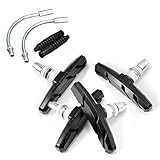 BASEEING Bike Brake Pads Brake Kit Brake Shoes Pads Cable Guide Protector 8 in One 70mm Bicycle V-Brake Pad Set Work with All Shimano Sram MTB V-Brake System 2pairs(4pcs)
