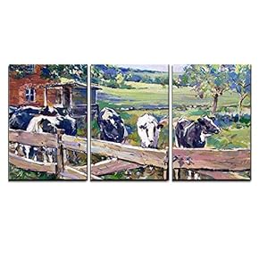 Landscape with Cows in Lower Saxony Hand Painted...