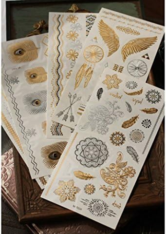 Zegailian 6pcs Set Feminine Temporary Tattoo  Art 