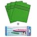 Korean Bath Washcloth 4 pcs (Green) + LED Flash Earpick Ear Wax Pick Remover Tool (Random colors)