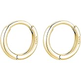 Reffeer 925 Sterling Silver Small Round Hoop Earrings for Women Teen Girls Huggie Hoop Earrings Minimalist Hoop Earrings
