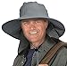 Tirrinia Men's Neck Flap Sun Hat - Grey Fishing Safari Hiking Cap for Ultimate Protection, Elevate Outdoor Style