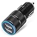 ShuoGe 2.1A / 24W 2-Port Titanium Car Charger
for iPhone 6 / 6S Plus / 5S / 5 / 4, iPad, Ipod, Samsung Galaxy, Smart Phones, Tablets - Black