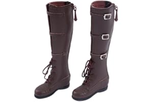 Guohetuk 1/6 Scale Female Doll Boots, 0.46inch Height for Action Figures, Brown