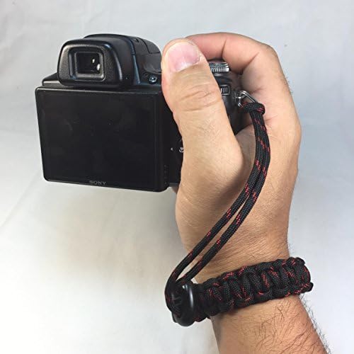 Thin Red Line Cobra Short Paracord Best Camera Wrist Strap - Comfortable Camera Strap - Professional Camera Strap For DSLR Digital Cameras