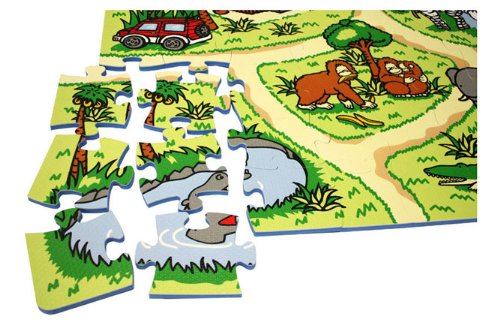 81 Piece Interactive Soft Foam Zoo Playmat