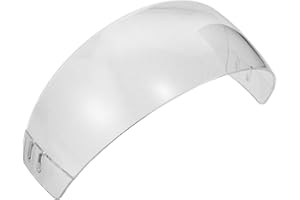 UPKOCH Clear Straight-Cut Ice Hockey Helmet Visor with Anti-Scratch and Anti-Fog Coating Lightweight Half