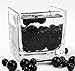 Factory Direct Craft Wholesale Elegant Vase Fillers - 8 Ounce Bag (Approx 68 Pearls) Oversized Black Pearl Beads - Unique Decorative Gems