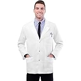 Adar Universal Stretch Lab Coat for Men - 31" Snap Front Lab Coat