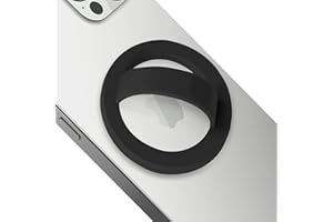 WYTUDTE Magnetic Silicone Comfy Ring Grip Phone Holder, Loop Grip Phone Holder,Strong Grip,Comfortable,Easy to Install and Remove,Compatible with Magsafe for iPhone 16/15/14/13/12 Series (Black)