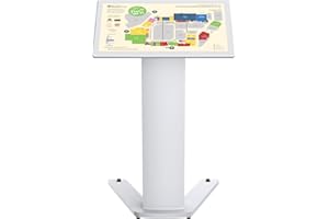 SIOXCFZ 32-inch Floor Standing Self Service Kiosk with Touchscreen, 4+32GB HD 1080P 60HZ Digital Signage Display with Android 13 OS, Angle Adjustable Self-Ordering Kiosk Stand Terminal Machine