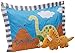 Mi Zone kids - Dinosaur Dreams Comforter Set - Grey,Blue & Green - Full/Queen - Dinosaur Theme - Includes 1 Comforter, 2 Shams , 1 Dinosaur Shaped Pillow
