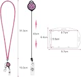 Vicloon Victorini Crystal Transparent Card Holder with Lanyard Pink view 2