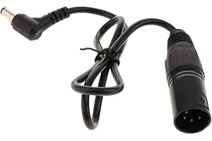 .5 X 2.1mm Male to 4 Pins XLR Female Socket DC Power Adapter Cable Cord