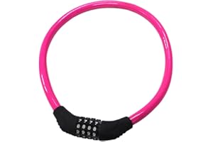 Sanwo Security Bike Lock 4 Digit Resettable Combination Cable Lock for Bicycle, 2 Feet x 1/2 Inch