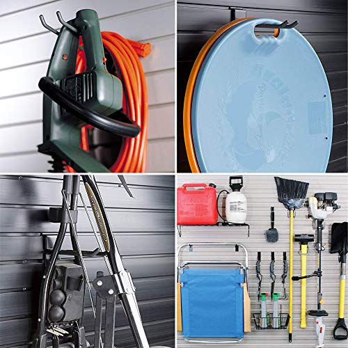 Slatwall Double Hooks, Heavy Duty Garage Storage Utility Tool Holder