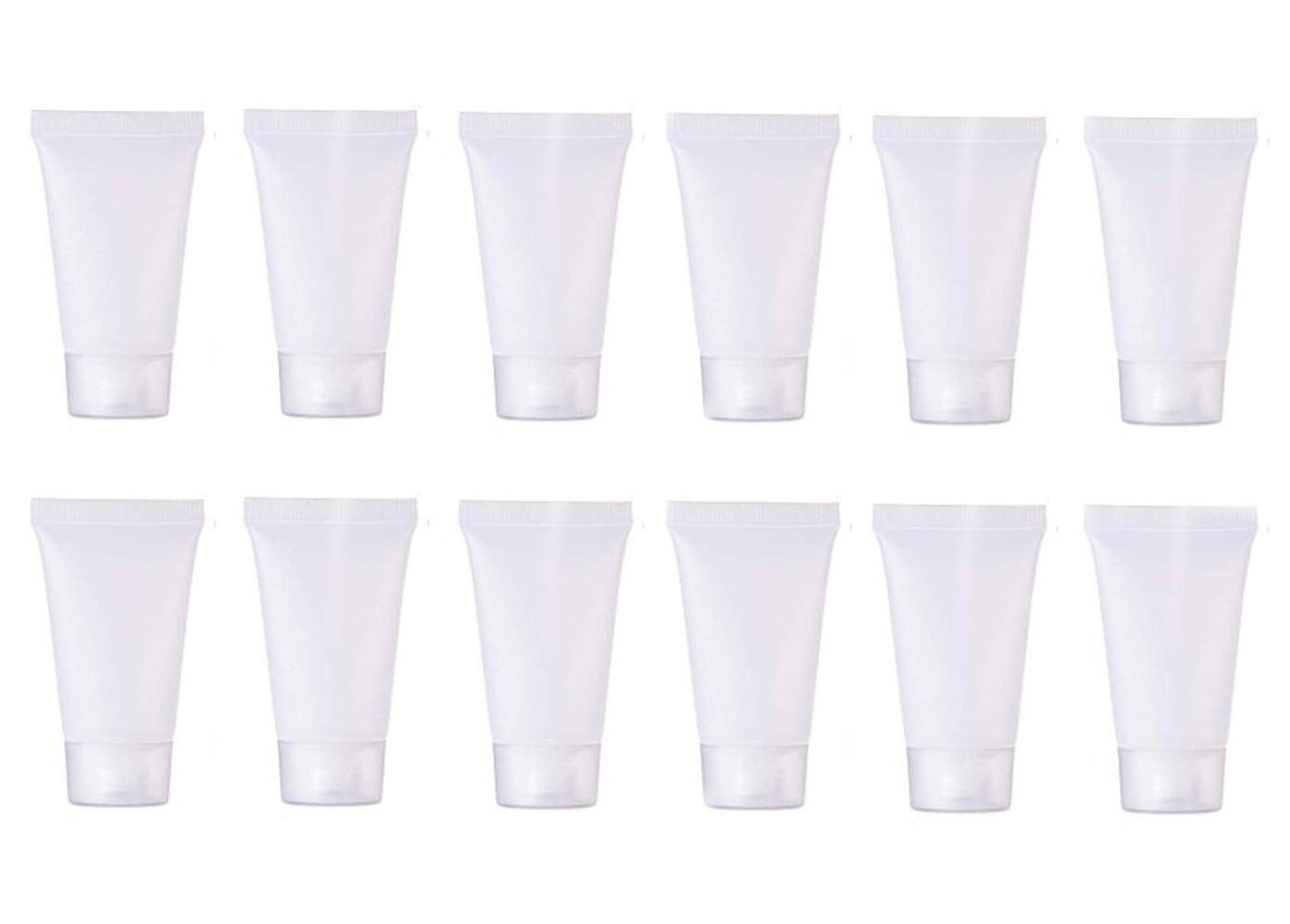 20PCS 10ML Clear Empty Refillable Plastic Soft Tubes Bottle Cosmetic Sample Bottles Jars Travel Makeup Container with Screw Cap For Lip Gloss Balm Body Lotion Shower Gel Shampoo Facial Cleanser (10ml)