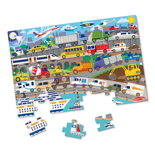 Melissa & Doug New! Traffic Jam 24pc Floor Puzzle