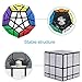 Tresbro Speed Cube Set, Pyramid Mirror Skew Megaminx Cube Collection, Toy Puzzles for Kids and Adults Set of 4