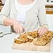 GOMUM Serrated Slicer 8 Inches High Carbon Stainless Steel Cutter Multi-Purpose Kitchen Knife for Cutting Crusty Breads, Cake, Bag, 18 x 5 x 1 inches, White