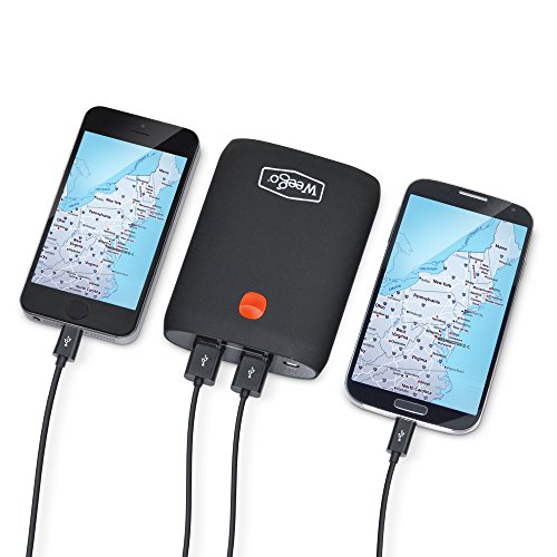 Weego Tour 10400 mah Ultra Compact Power Bank for iPhone, iPads, Samsung and More, Charges Phones-Tablets, Premium Quality, 2 Fast-Charging USB Ports, Pass-Thru Charging, 18 Month Warranty