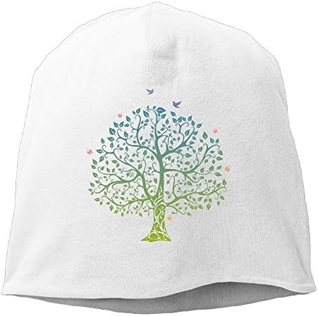 Wishing Tree Unisex Cuffed Plain Skull Beanie Toboggan Knit Hat White