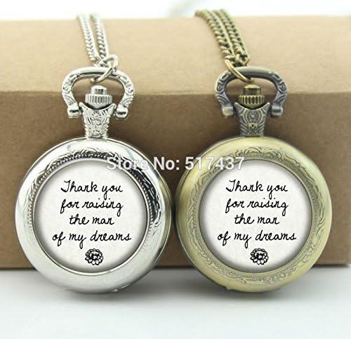 Pretty Lee Wedding Day Pocket Watch Mother Of The Groom Or Bride Jewelry Glass Locket Necklace Antique Pocket Watch Necklace