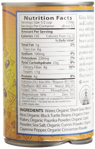 Eden Organic Caribbean Rice & Beans, 15-Ounce Cans (Pack of 12)