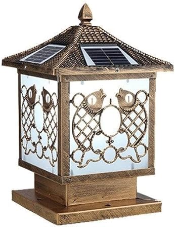 GYC wasserdichte LED Solar Außenpfostenbeleuchtung Kreative Retro