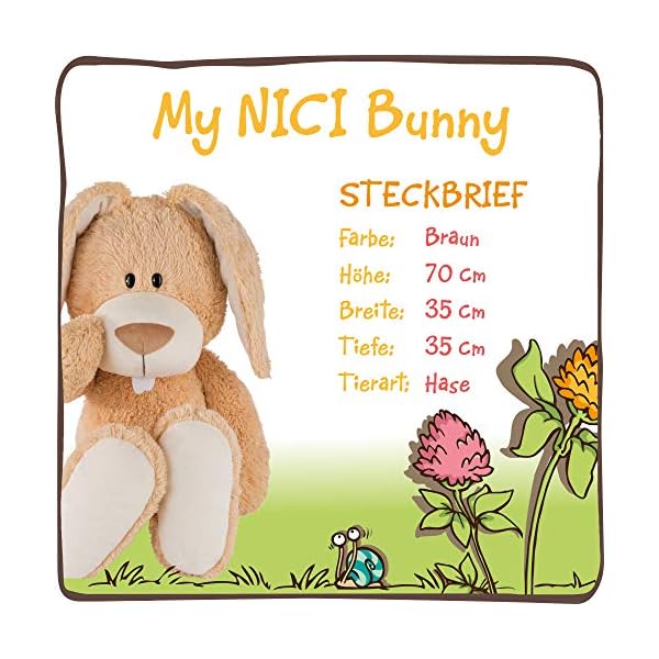 NICI XXL Kuscheltier Hase My Bunny 70 cm – XXL Plüschtier Hase für Mädchen, Jungen & Babys – Extra Großes Stofftier zum… – Bild 4