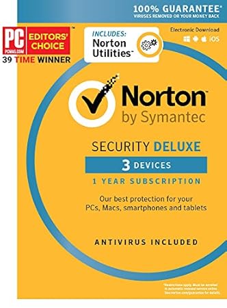 Norton Security Deluxe + Norton Utilities Bundle - 3 Devices [Key Card]