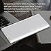 Portable Charger MOPO 10000mAh Li-Polymer Power Bank with Type-C/USB-A to Micro, Quick Charge 3.0 Output Slim&Light High-Speed External Battery for iPhone, iPad, Samsung, Android Phones, etc. (Silver)