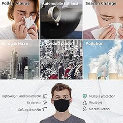 4 Pack Reusable Face_Masks with Adjustable Ear