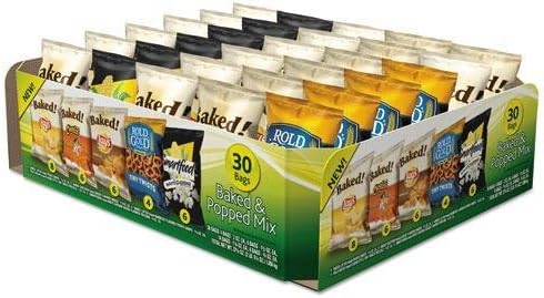 Grandmas 24964 Baked &amp; Popped Mix Variety Pack, Assorted, 30 Bags per Box