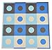 Tadpoles Baby Play Mat, Kid's Puzzle Exercise Play Mat – Soft EVA Foam Interlocking Floor Tiles, Cushioned Children's Play Mat, 16pc, Circles, Blue/Brown, 50x50