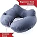 Inflatable Neck Pillow - Inflatable Travel Pillow Set for Airplane - Neck Travel Pillows for Women - Airplane Pillow for Men with Packsack - Soft Velvet Flight Pillow.