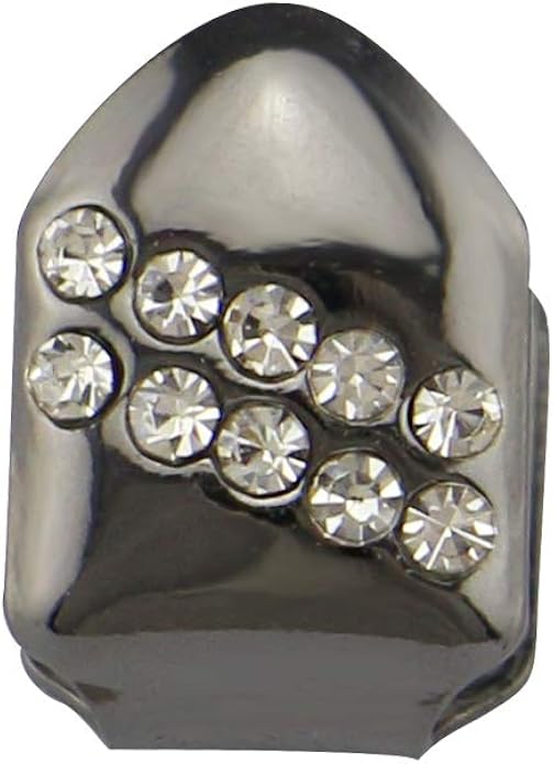 Ztwyt Einzelne Mit Diamanten Besetzte Gold Zahn Zahnhulsen Hip Hop Schmuck Zahnspange Hip Hop Farbe Schwarz Amazon De Schmuck