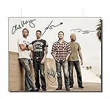 Nickelback Chad Kroeger Ryan Peake Mike Kroeger Daniel Adair Group Signed Autographed Photo 8x10 Reprint RP 'No Fixed Address,Here And Now,Dark Horse'